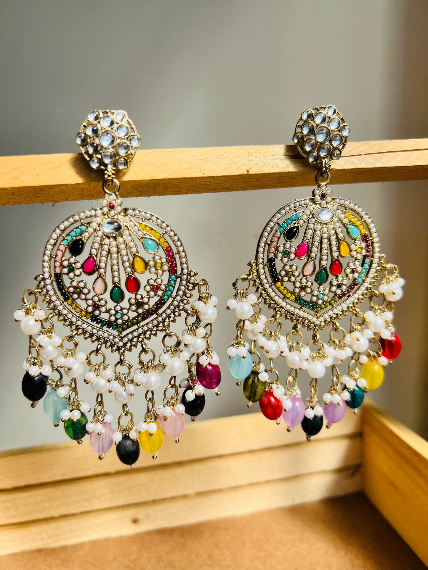 Noor Multicolour Chandbali Earring