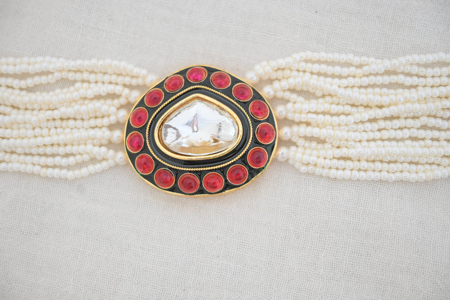 Royal Pearl Kundan Choker Set
