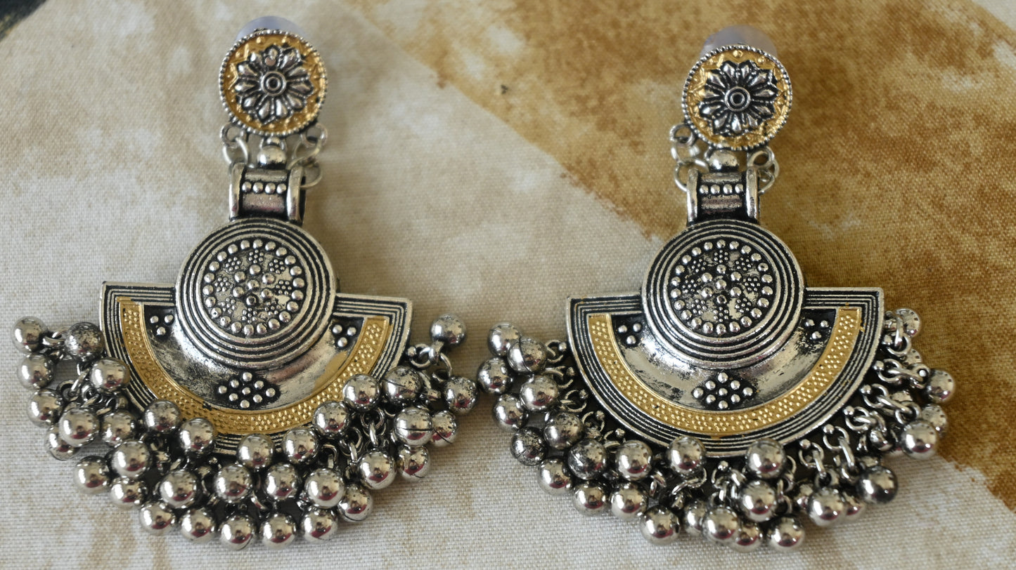 Antique Oxidized Jhumka Earrings