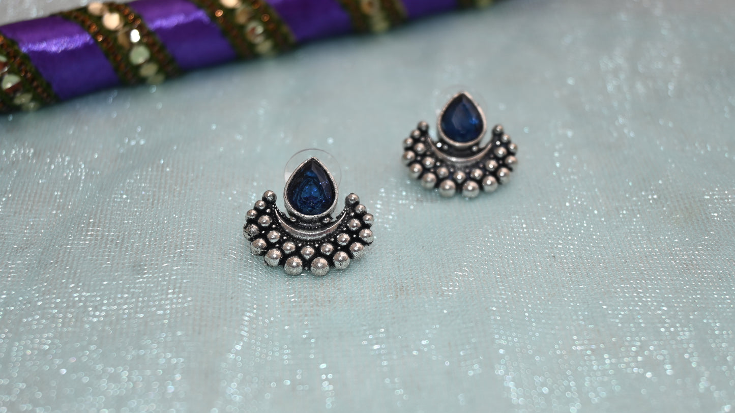 Oxidised stud earrings