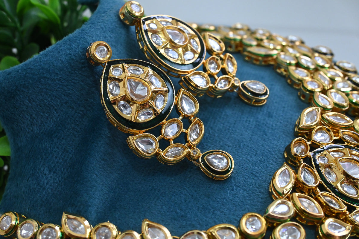 Grand Floral Moissanite Necklace Set