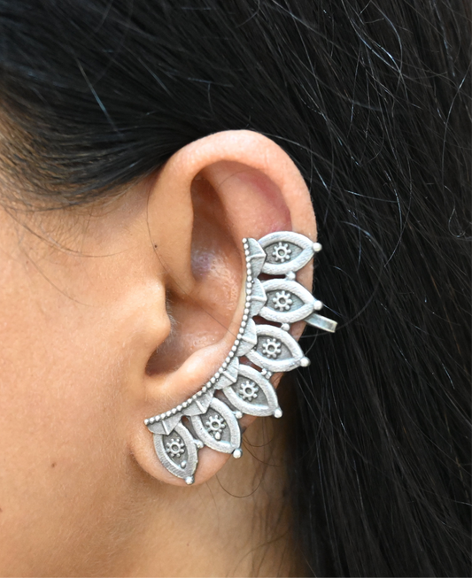 Oxidised Bugadi earrings