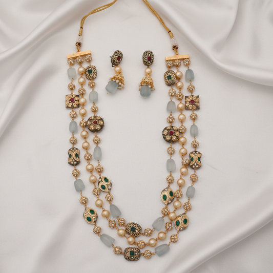 Tanjore beads Necklace