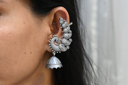 Peacock Oxidised Bugadi Earrings