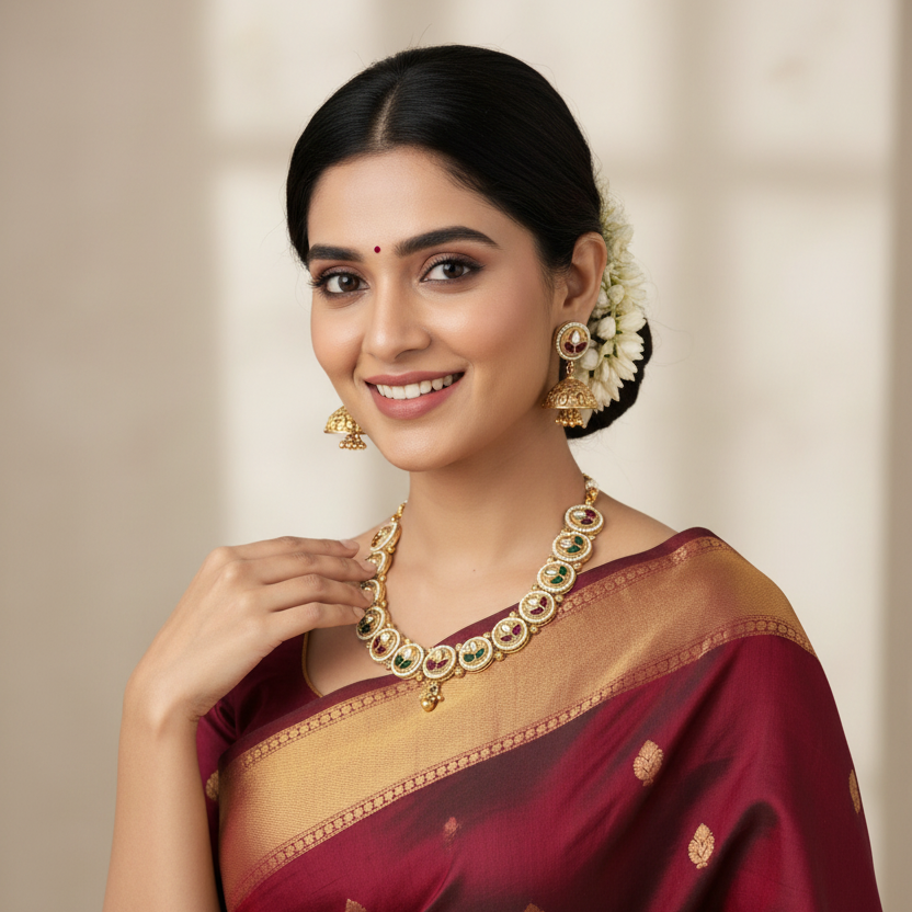 Panchi Kundan Necklace set