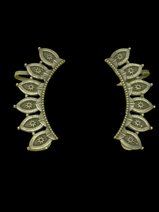 Oxidised Bugadi earrings