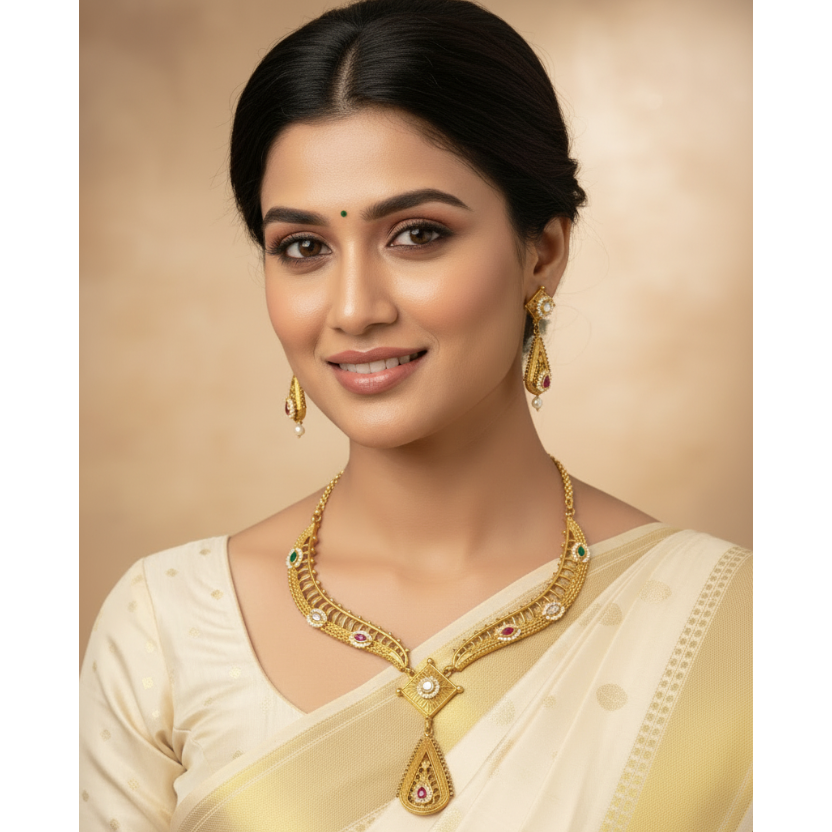 Panchi kundan necklace