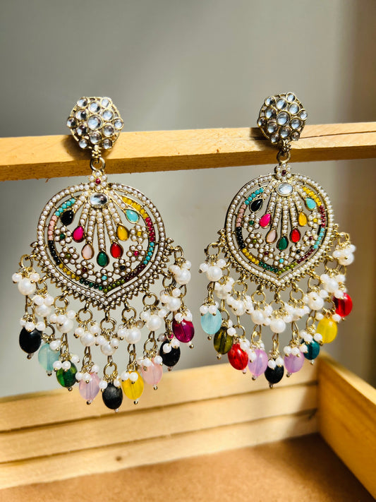 Noor Multicolour Chandbali Earring