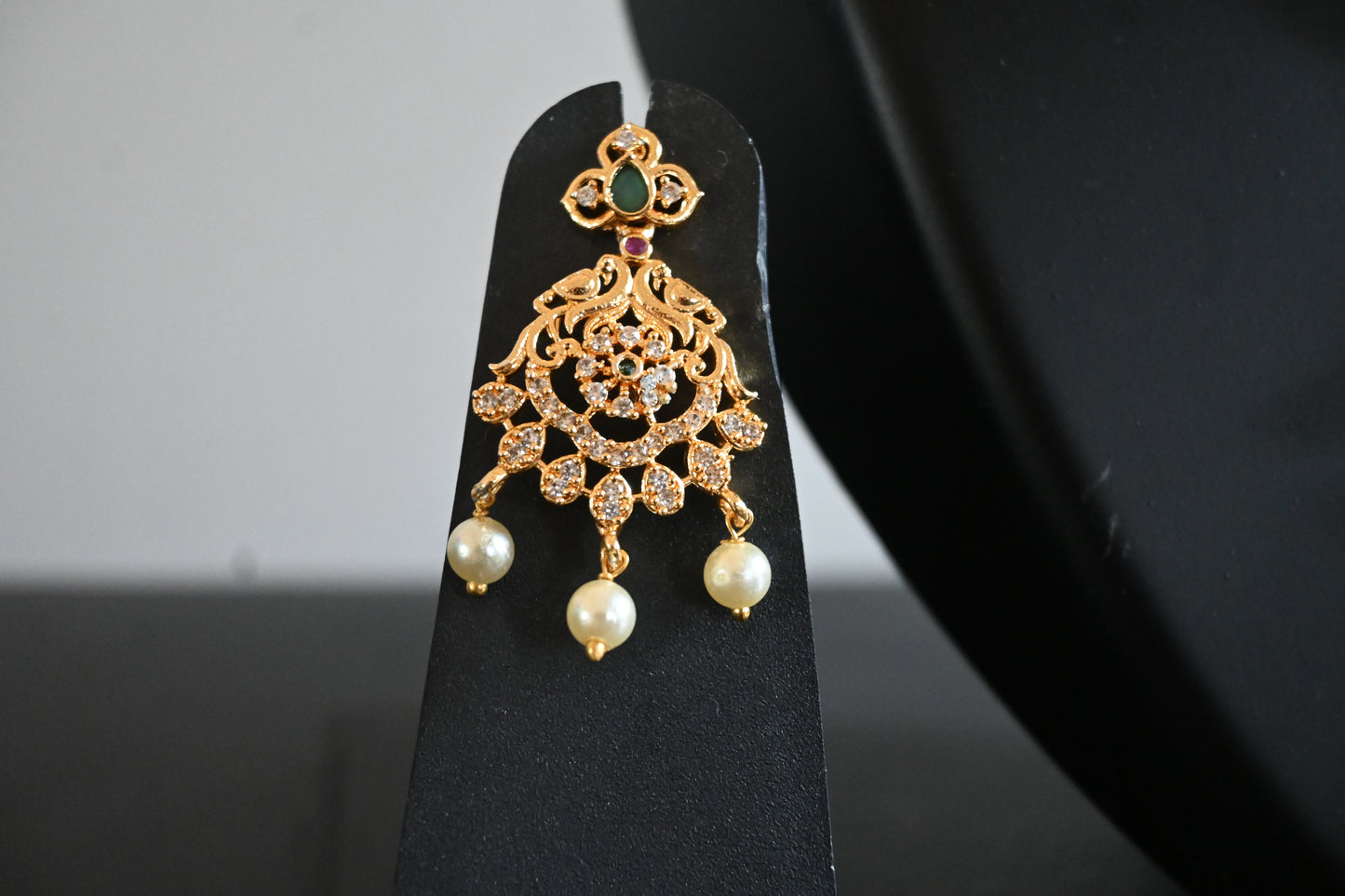 Gold-Plated Pearl Drop Necklace Set
