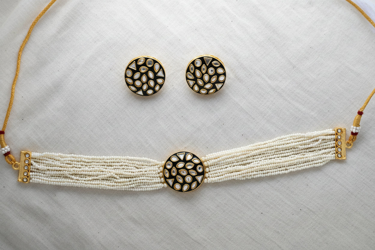 Heer Kundan Pearl Choker Set