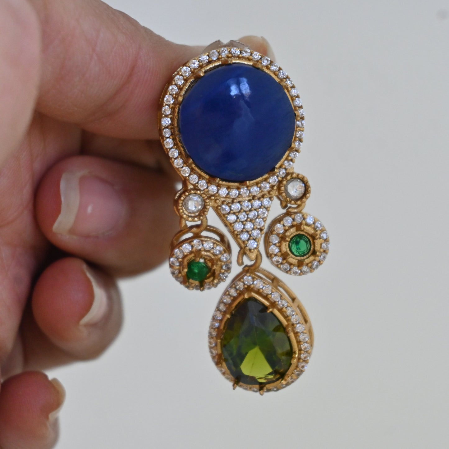 Navratna Style Multicolor Necklace Set