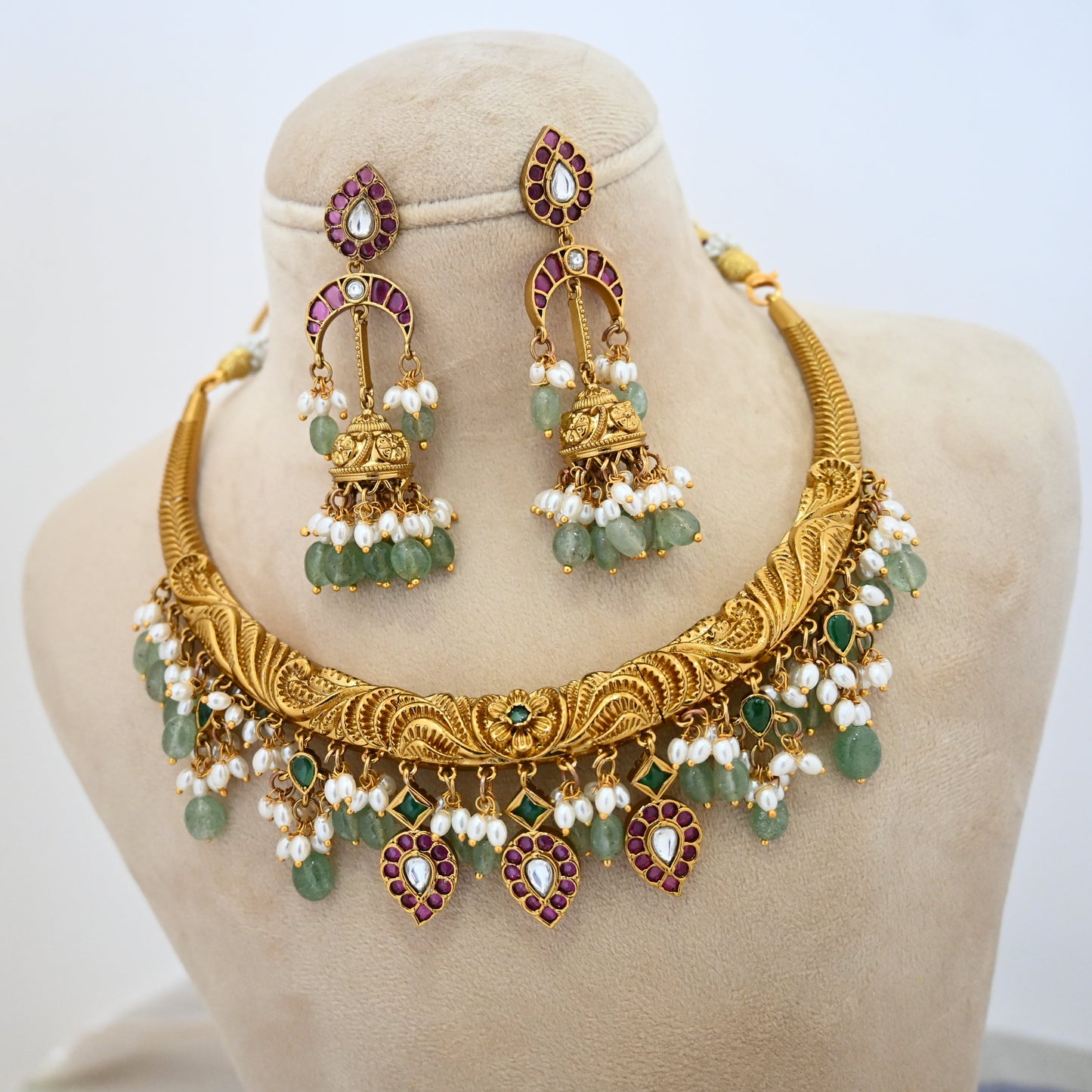 Kemp & Mint Beads Hansli Necklace