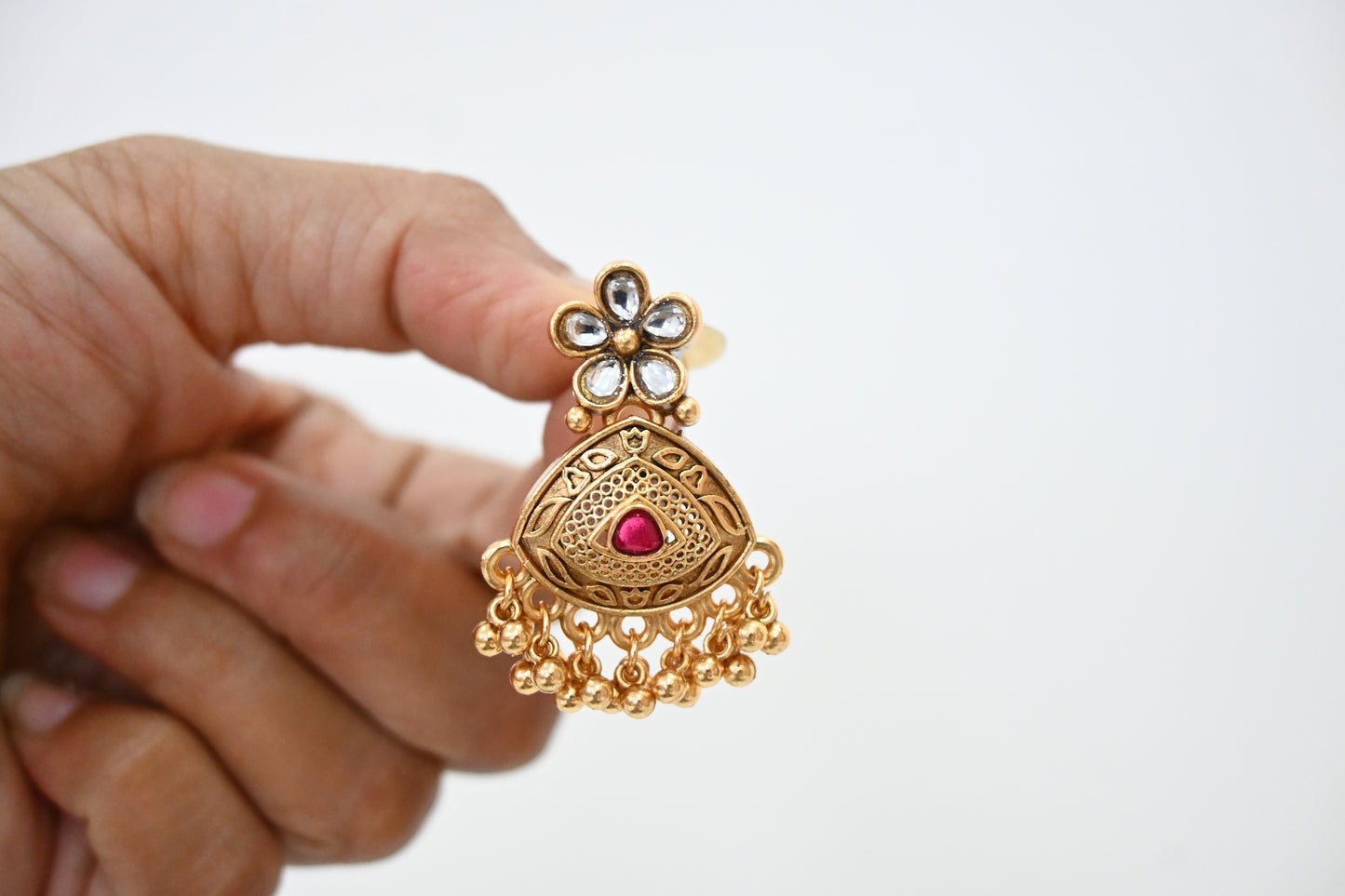 Antique Gold-Plated Temple Necklace Set