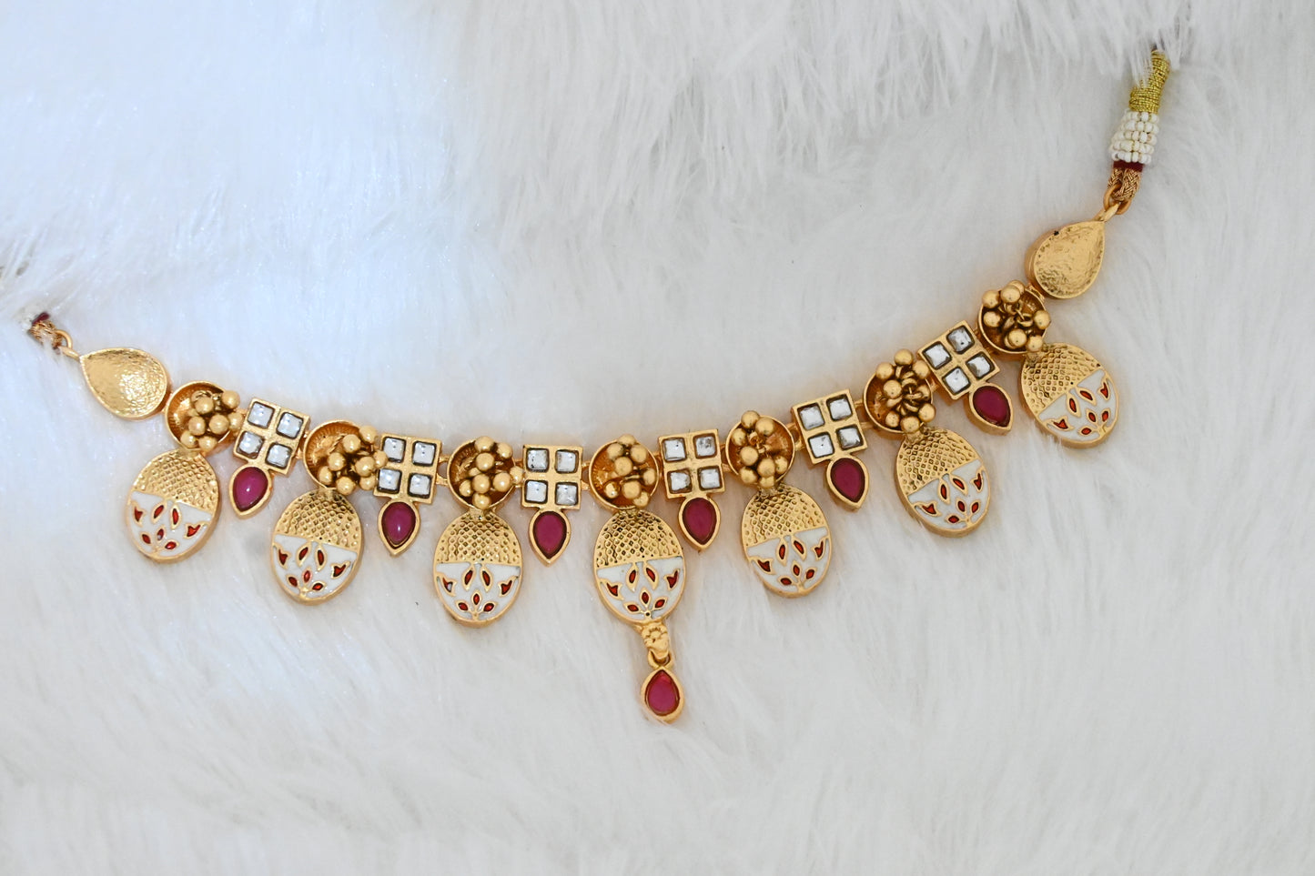Traditional Kundan Choker, Meenakari Necklace, Bridal Choker, Ethnic Necklace, Matte Gold Jewelry, Indian Traditional Necklace, Wedding Jewelry, Festive Jewelry, Kundan Choker, Statement Ethnic Necklace.
