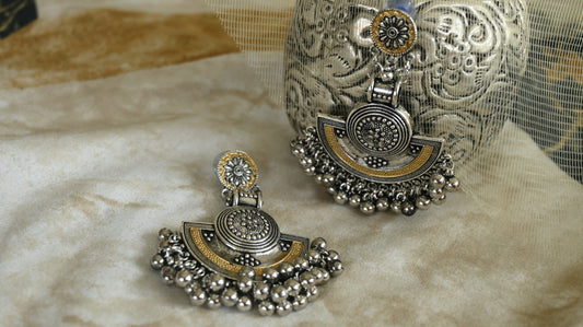 Antique Oxidized Jhumka Earrings
