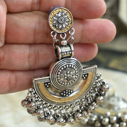 Antique Oxidized Jhumka Earrings