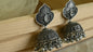 Antique Silver Oxidized Jhumka Earrings