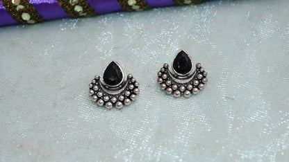 Oxidised stud earrings