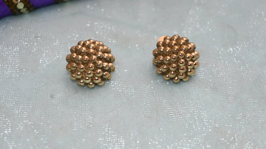 Golden Cluster Stud Earrings