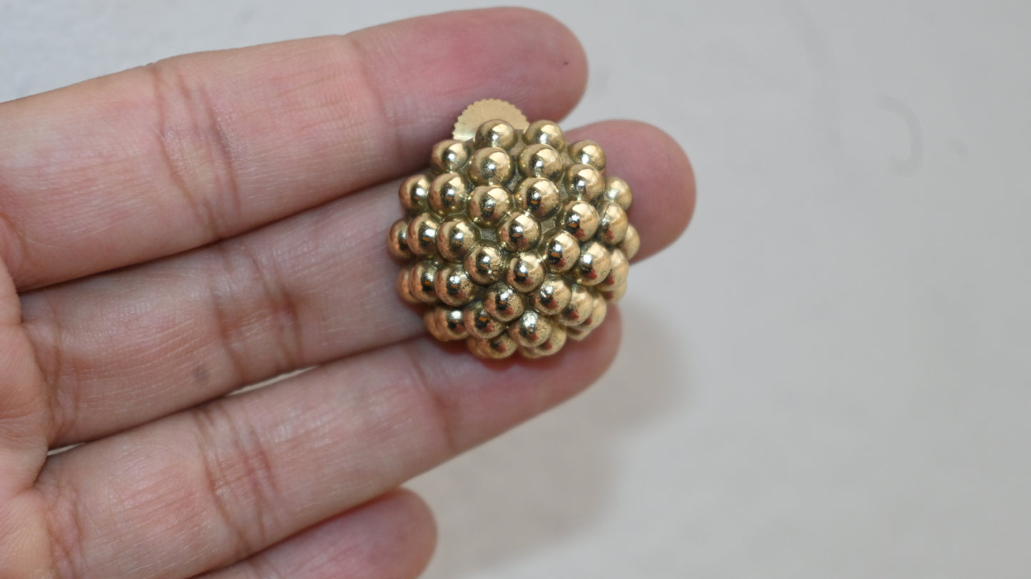 Golden Cluster Stud Earrings