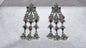 Afghani Peacock Design Oxidized Silver Earrings