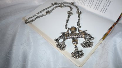 Antique Oxidised Tribal Pendant Necklace