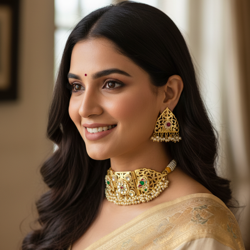 Panchi Kundan Choker set