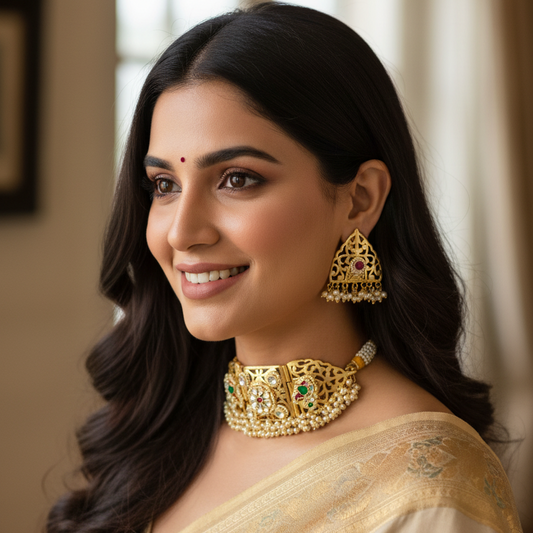 Panchi Kundan Choker set