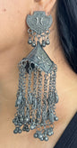 Tribal Temple Oxidised Statement Earrings