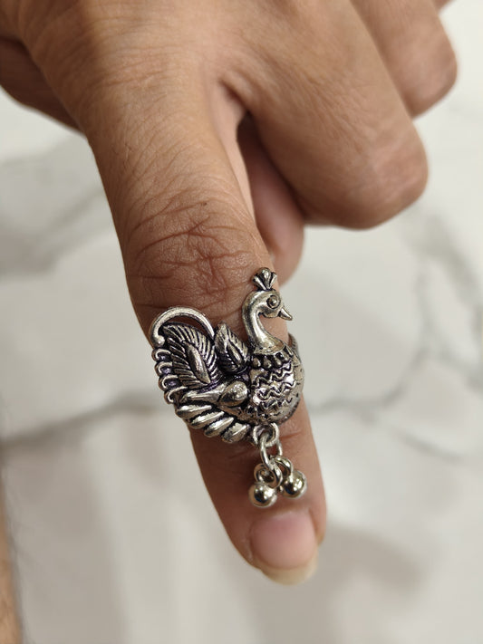 Traditional Peacock Toe Rings