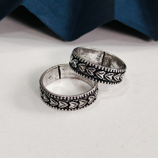 Vintage Heart Toe Rings