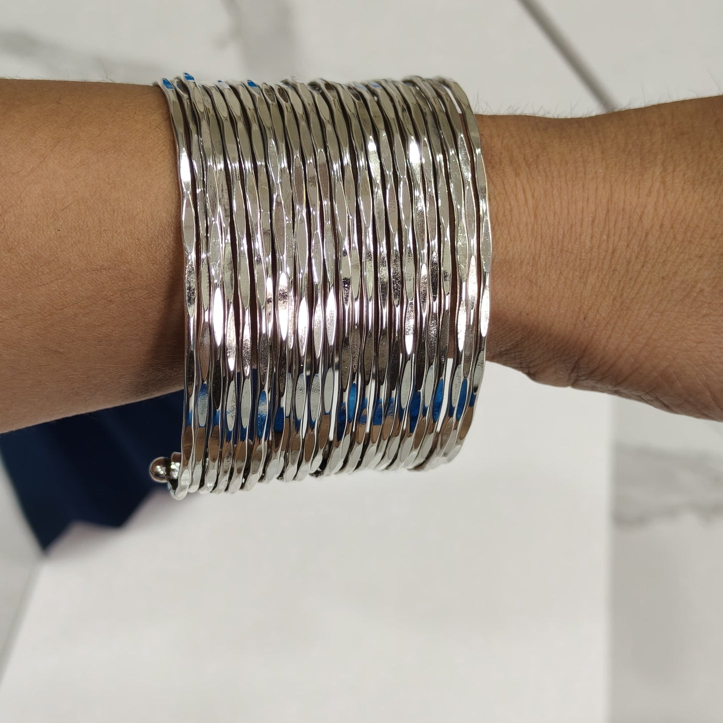 Oxidised Silver Cuff Bracelet