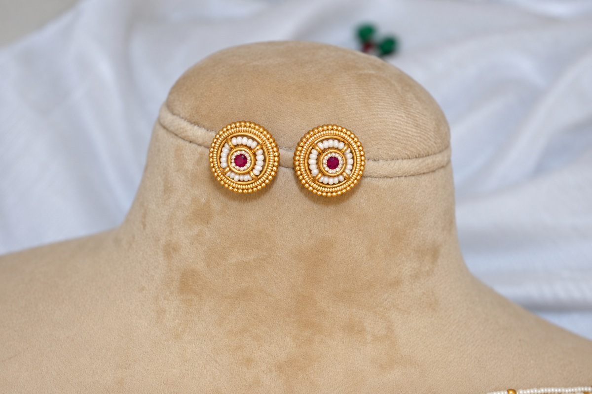 Swarovski Pearl  Choker Necklace Set