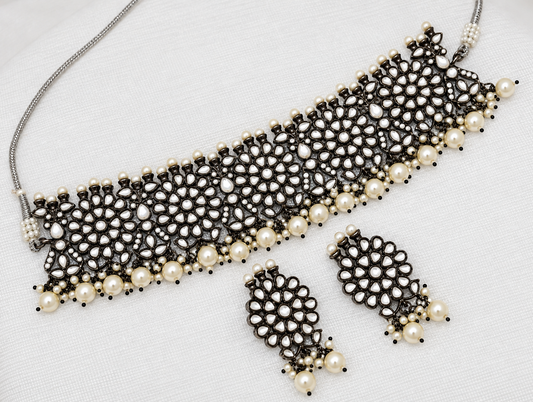 Reva Kundan Choker Necklace set