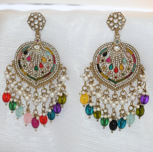 Noor Multicolour Chandbali Earring