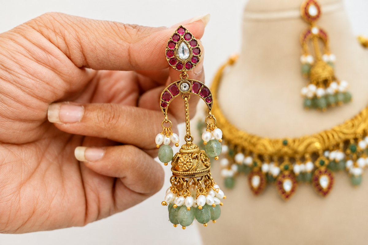 Kemp & Mint Beads Hansli Necklace