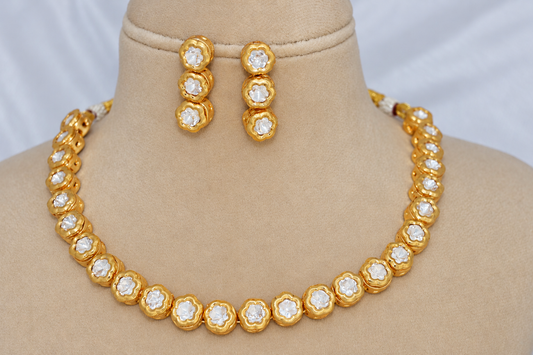 Floral Moissanite Necklace Set