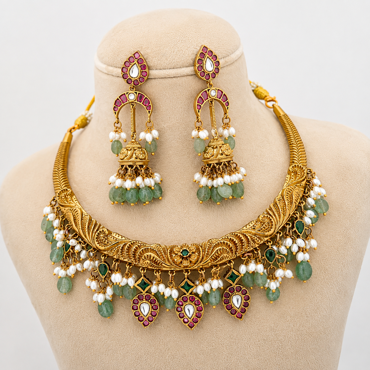 Kemp & Mint Beads Hansli Necklace