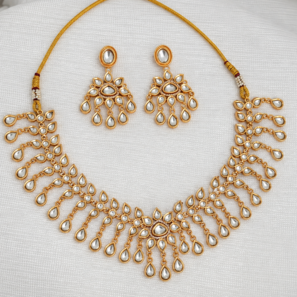 Devika moissanite necklace set