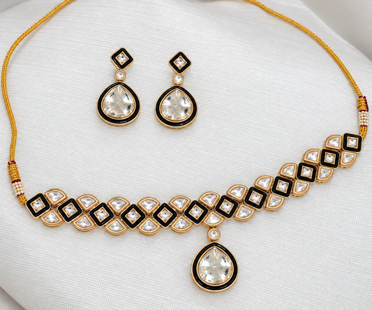 Mihika moissanite necklace set
